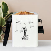 Lovely Pet Food Storage Container with Spoon, Pet Food Bucket, Moisture-Proof Box, Rust-Proof Barrel
