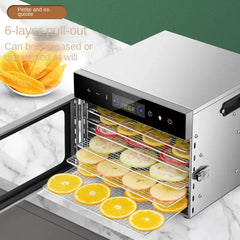 6-Layer Food Fruit Drying Household Commercial Vegetables Pet Snacks Meat Medicinal Materials Multifunctional Smart Fruit Dryer
