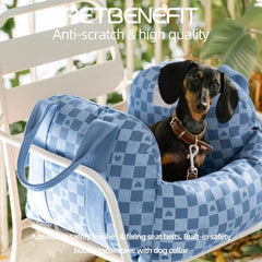 Pet Dog Portable Car Seat Central Control Nonslip Dog Carriers Safe Car Armrest Box Booster Kennel Bed for Small Dog Cat Travel