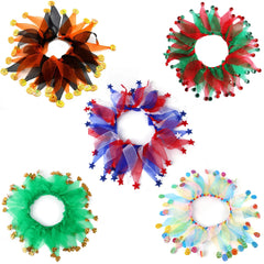 1Pc Pet Dog Collar Neck Ring Puppy Pug Collar Hairband with Elastic Pendants Clown Role Play Cat Product Small Animal Photo Prop