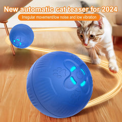 Smart Cat Rolling Ball Toys Rechargeable Cat Toys Ball Automatic Cat Baiter Random Motion for Cat USB Charging Bite Resistant