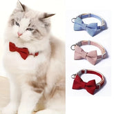Cute Cat Collar with Bow Tie Adjustable Design Pet Dogs Cats Puppy Necklace Pet Collars collar para gato