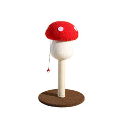 Mushroom Shape Cat Scratch Post Cute Sturdy Base Cat Post Unique Cat Scratcher for Indoor Cats Sisal Rope for Kitty Cat Kittens