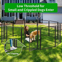 Dog Playpen Outdoor 12 Panels Heavy Duty Dog Pen 40" Height Puppy Playpen Anti-Rust Exercise Fence for L/M/S 32FT, 79 Sq.ft6