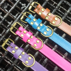 Cow Leather Dog Collar Genuine Leather Big Dog Collars Pet Collars Accessories for Medium Large Dogs German Shepherd