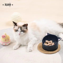 Genshin Impact Official Anime & Game Peripherals Wandere-Fairytale Cat Home Series DIY Ceramic Pet Bowl Cartoon Pet Utensils