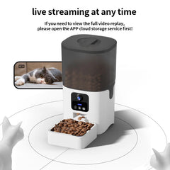 PAPIFEED cat automatic feeder visual cat food dog food wifi intelligent timed quantitative pet food dispenser 6L video model cat