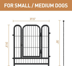 Metal Dog Playpen, 32" Inch Height 32Panels, Ideal Dog Fence for Large/Medium/Small Dogs Indoor & Outdoor Bliss, Perfect Dog Pen