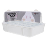 Hamster Pet Rabbit Potty Litter Pan Indoor Bunny Tray for Dogs Small Sand Basin Toilet White Training
