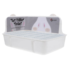 Hamster Pet Rabbit Potty Litter Pan Indoor Bunny Tray for Dogs Small Sand Basin Toilet White Training