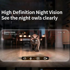 PAPIFEED cat automatic feeder visual cat food dog food wifi intelligent timed quantitative pet food dispenser 6L video model cat