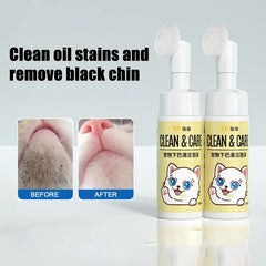 Waterless Shampoo Paw Cleaner 150ml Dog Paw Cleaning Foam With Massage Brush Head Cat Dry Shampoo For Long Or Short Pet Hair