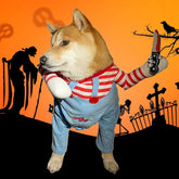 Halloween Dog Cosplay Clothes Funny Puppy Deadly Doll Set For Small Large Dogs Dress Up Pullover Chihuahua Costume Pet Outfits