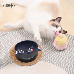 Genshin Impact Official Anime & Game Peripherals Wandere-Fairytale Cat Home Series DIY Ceramic Pet Bowl Cartoon Pet Utensils