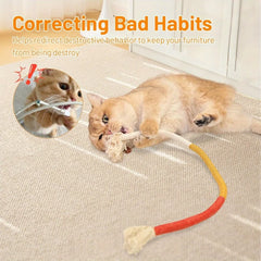 Sisal Rope Cat Toys, 3 Pack Bite-Resistant Catnip Toys, Cat Toys for Bored Indoor Cats, Safe Teeth Cleaning Chew Cat Toy