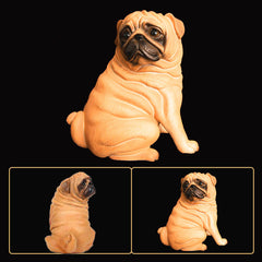 Simulation Animal Model Dog Toy Ornament Pet Dog Pug Dog Model