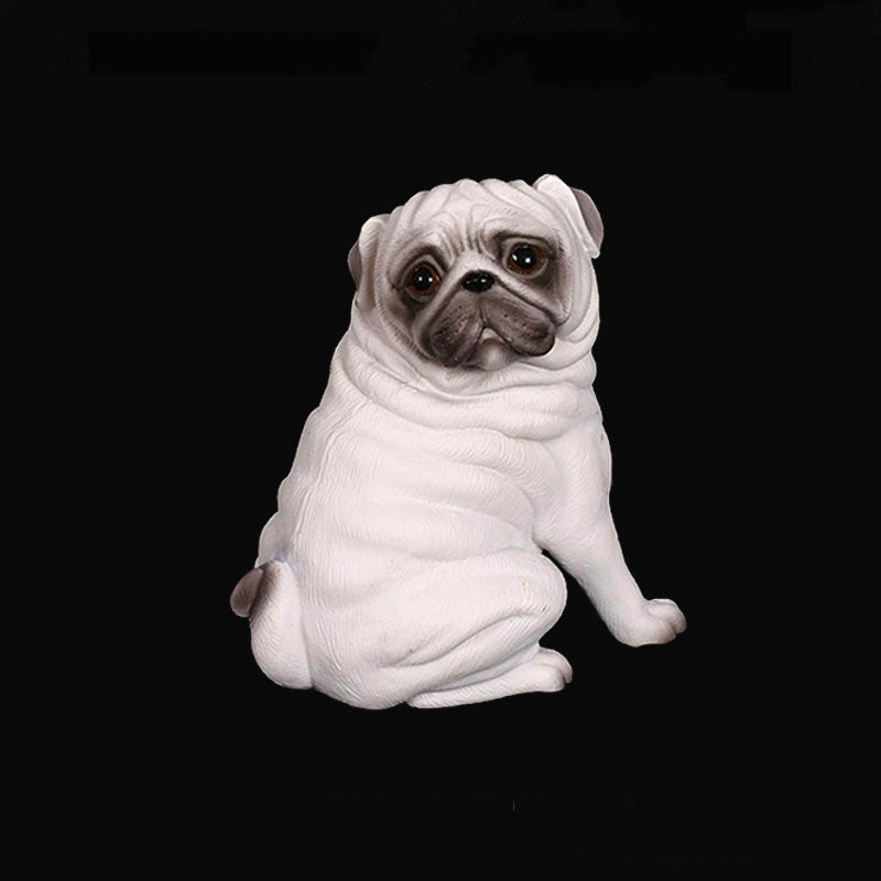 Simulation Animal Model Dog Toy Ornament Pet Dog Pug Dog Model
