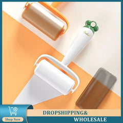 Hair Removal Artifact Handle Rounded Roller Sticky Brush Environmental Protection Convenient Pet Hair Cleaner Cleaning Tools