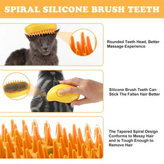 Cat Dog Steamy Brush 3 in 1 Steam Brush Electric Sprayer Hair Removal Comb For Massage Pet Grooming Electric Sprays Massage Comb