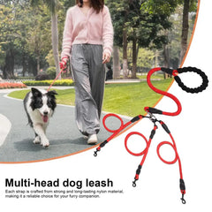 Pet Leash Coupler Durable Adjustable Nylon Dog Leash Kit Multi-handle Wear-resistant Rope Straps for Medium Dogs Adjustable Dog