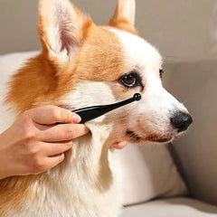 Pet Tear Stain Brush Multifunctional Dog Tear Stain Remover Pet Eye Cleaning Brush with Ergonomic Handle Soft Pets Grooming tool