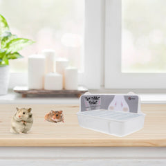 Hamster Pet Rabbit Potty Litter Pan Indoor Bunny Tray for Dogs Small Sand Basin Toilet White Training
