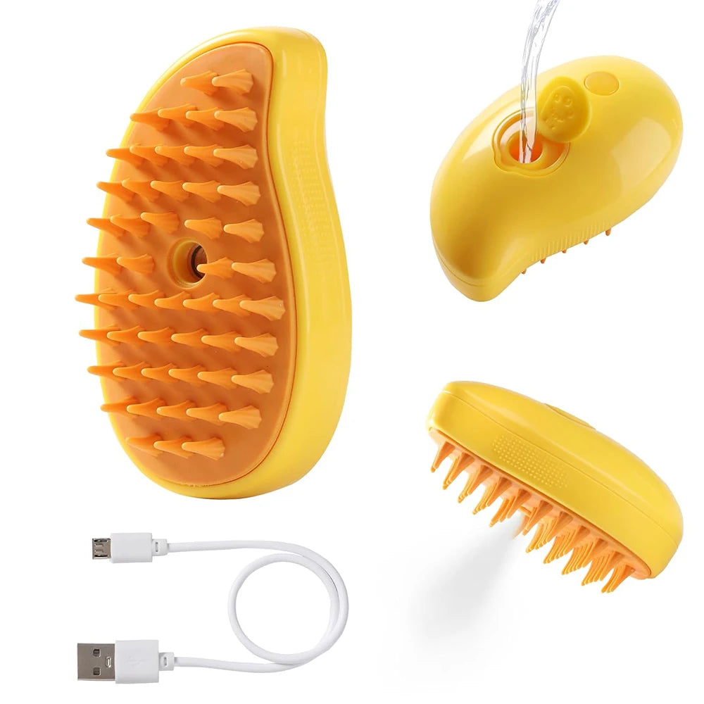 Cat Dog Steamy Brush 3 in 1 Steam Brush Electric Sprayer Hair Removal Comb For Massage Pet Grooming Electric Sprays Massage Comb