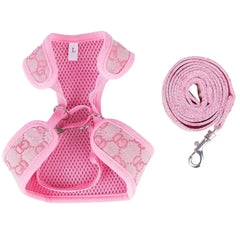 Designer Pet Cat Dog Harness Lead Set Leash Reversible Luxury Dog Vest Harness For Small Dogs Chihuahua Pug Chest Strap Puppy