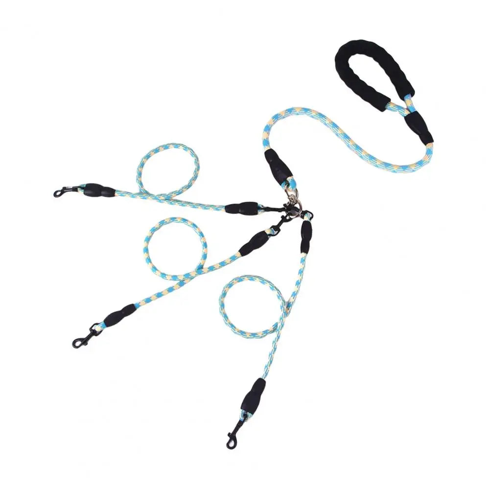 Pet Leash Coupler Durable Adjustable Nylon Dog Leash Kit Multi-handle Wear-resistant Rope Straps for Medium Dogs Adjustable Dog