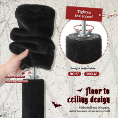 Gothic Cat Tree for Indoor Cats,Multi-Level Cat Tower with Sisal-Covered Scratching Posts, Padded Platform, Hammock