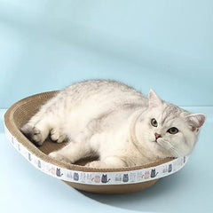 New Corrugated Cat Scratcher Cat Scrapers Round Oval Grinding Claw Toys for Cats Wear-Resistant Cat Bed Nest Cat Accessories