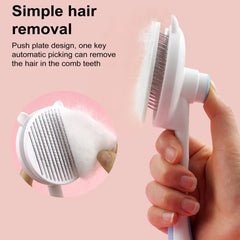 Professional Pet Grooming Tool Self-cleaning Cat Hair Comb Brush Set for Shedding Grooming Skin-friendly Pet Massage for Cats
