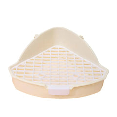 Pet Cage Toilet High Fence Small Toilet Litter Pan Potty Trainer for Bunnies Ferrets Hamsters Cats