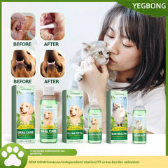 Pet Cleaning Series Dog Cat Teeth Stain Remover Oral Cleanser Ear Odor Eliminator Earwax Cleaner