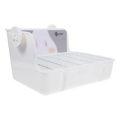 Hamster Pet Rabbit Potty Litter Pan Indoor Bunny Tray for Dogs Small Sand Basin Toilet White Training