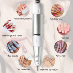 Electric Nail Drill Pen Handle File Polish Grind Machine Handpiece Manicure Pedicure Tool 5 PIN PLUG Nail Drill Accessories New