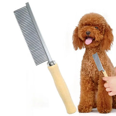 Flea Comb Wooden Handle Combs Dog Grooming Flea Comb Cat Tear Stain Comb Pet Lice Combs For Removal Of Dandruff Hair Stain