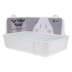 Hamster Pet Rabbit Potty Litter Pan Indoor Bunny Tray for Dogs Small Sand Basin Toilet White Training