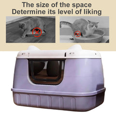 Cat Litter Box Fully Enclosed Cat Litter Box Anti-splash and Odor Isolation Cat Toilet Extra Large Cat Litter Box for Larger Cat