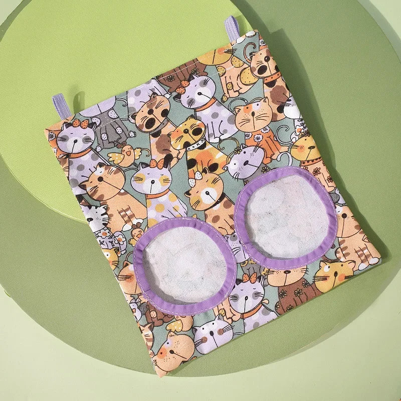1/2/3 Holes Hanging Hay Bag for Bunny Guinea Pigs Small Pet Feeder Rabbit Food Dispensers Bag Cage Accessories Pet Feeding